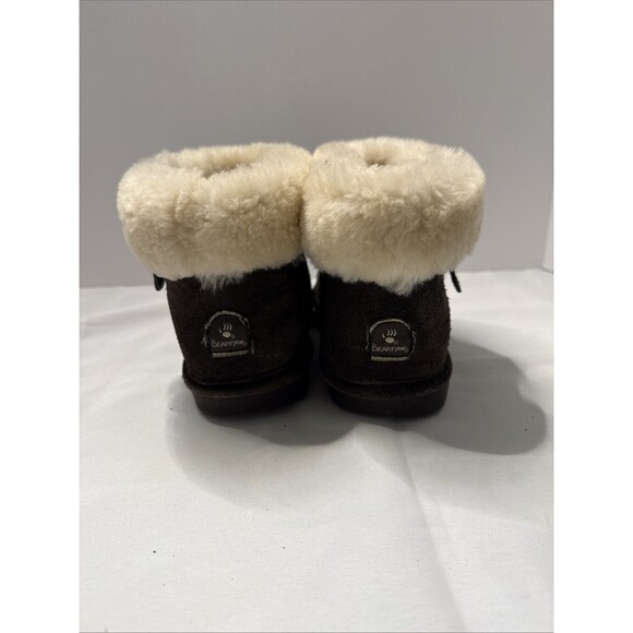 BEARPAW Abby 1257W Suede Sheepskin Lined Youth Size 5 - Picture 3 of 8